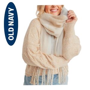 Colourblock Fringe Scarf